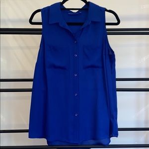 Blue Tank top button down
